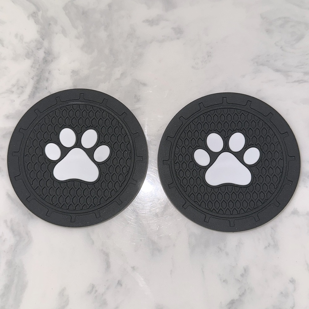 🆕 PAW PRINT Car Cup Holder Coasters
